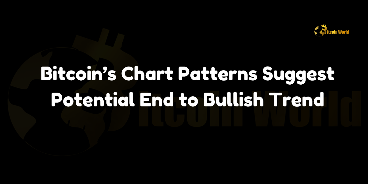 Bitcoin's chart patterns, including a "gravestone Doji" and dips below Bollinger Bands, suggest a potential end to the bullish trend.