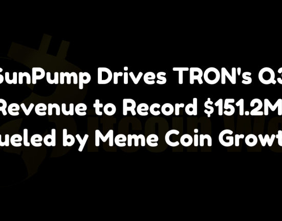 SunPump drives TRON’s Q3 revenue to a record $151.2M, a 30% increase, with 89,000 tokens launched and a 487% rise in DeFi transactions.