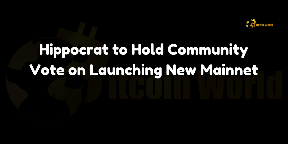 Hippocrat announces a community vote on October 31 to launch its own mainnet, aiming to decentralize and democratize healthcare data.