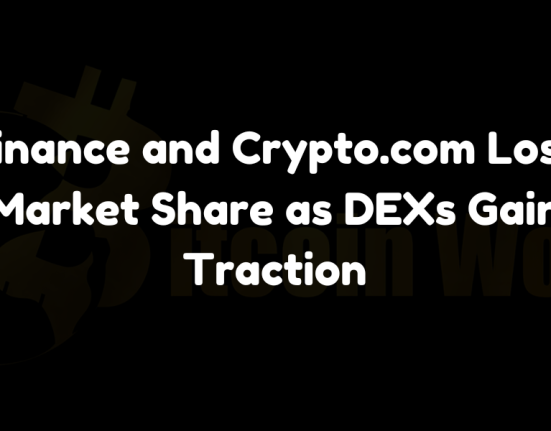 Binance and Crypto.com lose market share as DEXs gain traction, with decentralized exchanges capturing 13.6% of spot trading volume.