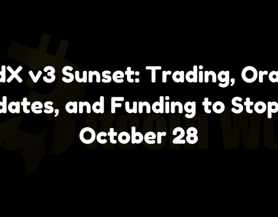 dYdX v3 sunset: Trading, oracle updates, and funding to halt on October 28.