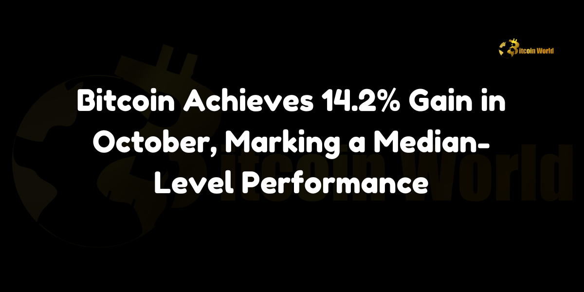 Bitcoin records a 14.2% gain in October 2024, representing median-level performance compared to historical October gains.