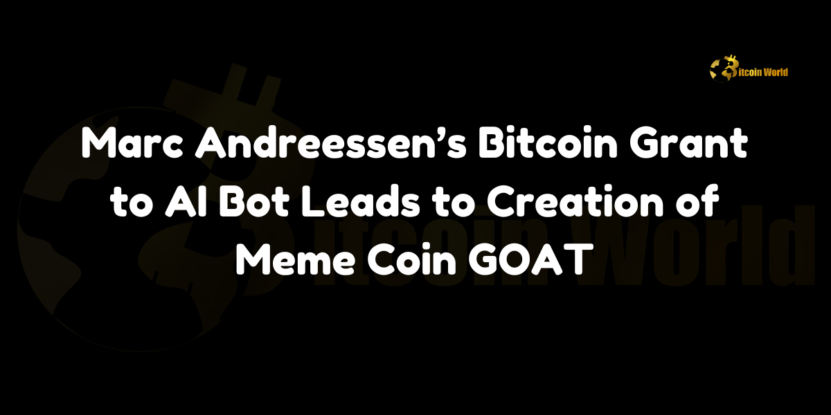 Marc Andreessen’s Bitcoin grant to AI bot Truth Terminal leads to the creation of meme coin GOAT, now valued at $700M.