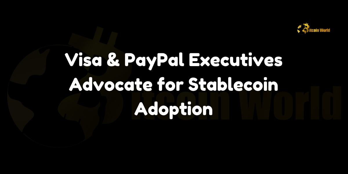 Visa and PayPal executives advocate for stablecoin adoption, highlighting their potential to revolutionize cross-border transactions and global payment methods.