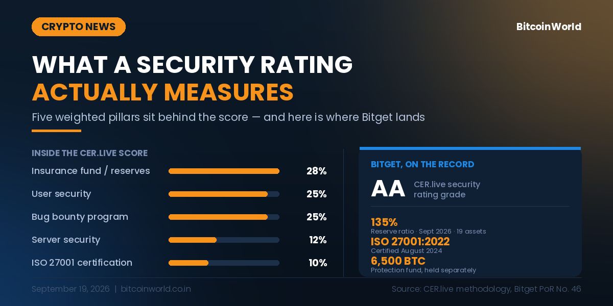 What a Crypto Exchange Security Rating Actually Measures — And Why Bitget Stands Out