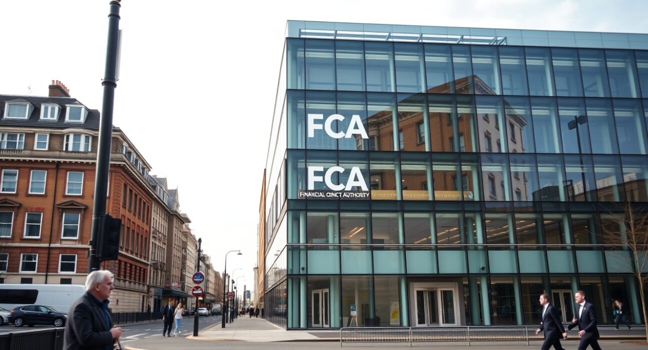 FCA headquarters building in London, symbolizing UK financial regulation.