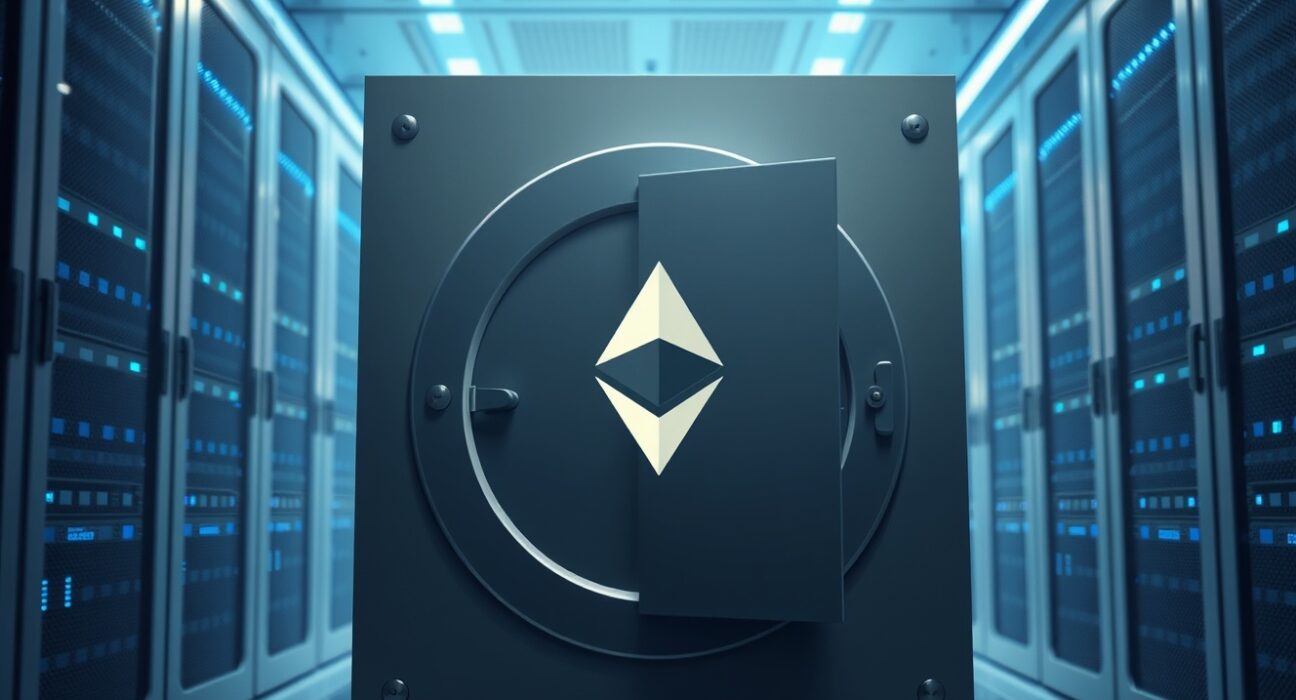 Aave Labs leads proposal to unfreeze Arbitrum ETH for rsETH collateral, depicting a secure vault with Ethereum logo.