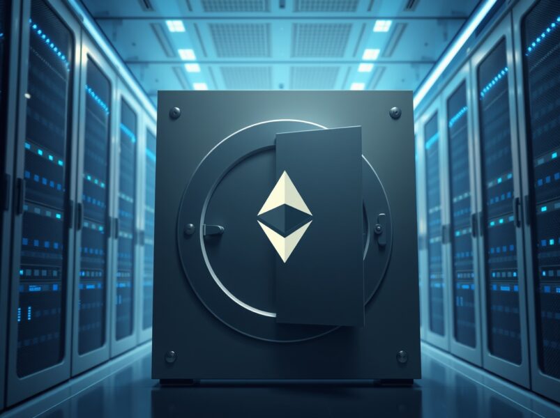 Aave Labs leads proposal to unfreeze Arbitrum ETH for rsETH collateral, depicting a secure vault with Ethereum logo.