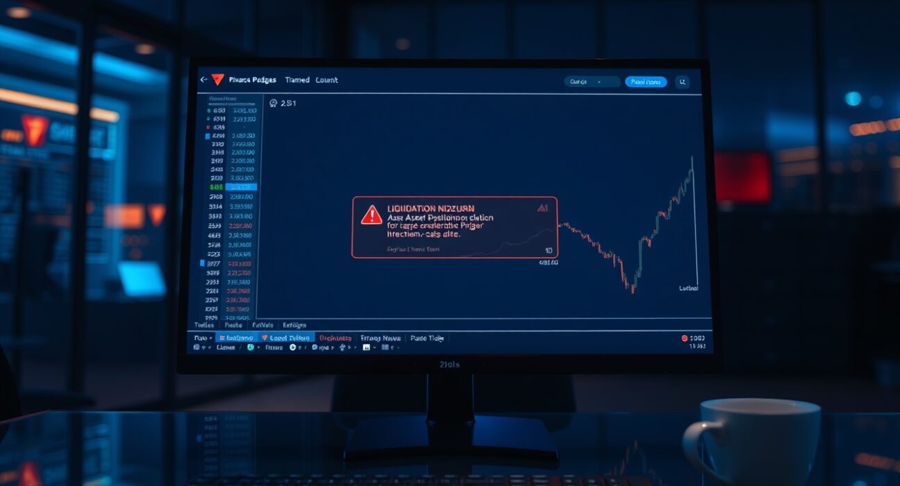 Aave DeFi platform interface showing a liquidation event for a crypto asset position