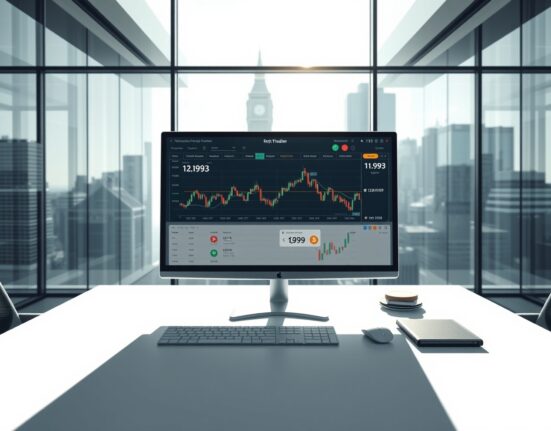 Abraxas Capital Bitcoin trading desk in London showing institutional cryptocurrency transfer data on professional monitors
