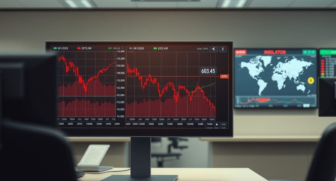 Abraxas Capital's oil trading strategy shown on digital terminal with price charts