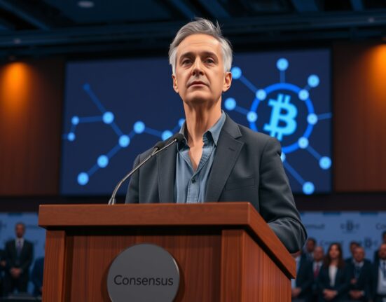 Adam Back speaking at Consensus 2026 Miami about Bitcoin security and institutional demand