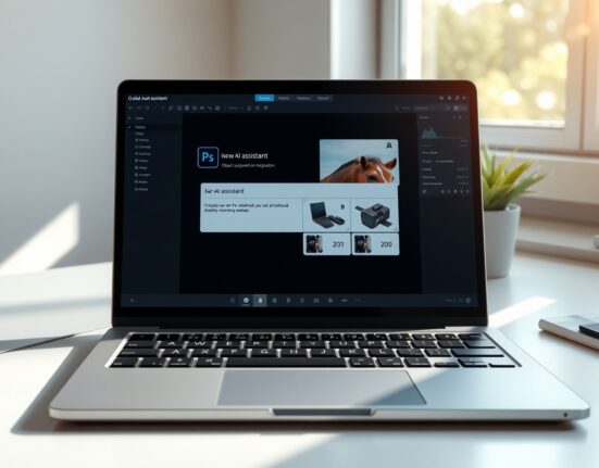 Adobe Photoshop's new AI assistant interface for natural language image editing commands.