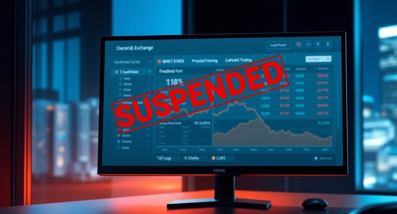 Aftermath Finance DEX interface showing suspended operations after exploit on Sui network