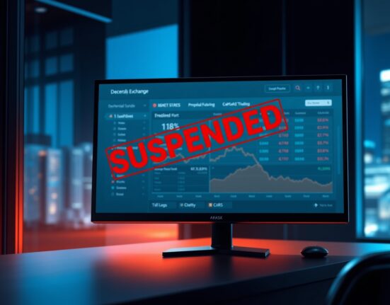 Aftermath Finance DEX interface showing suspended operations after exploit on Sui network
