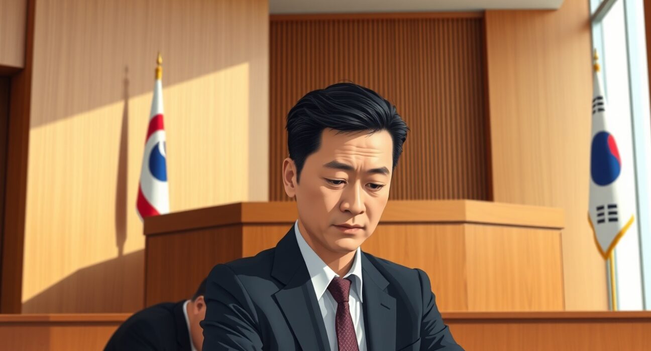 Aha Group executives in South Korean courtroom during cryptocurrency fraud appeal sentencing