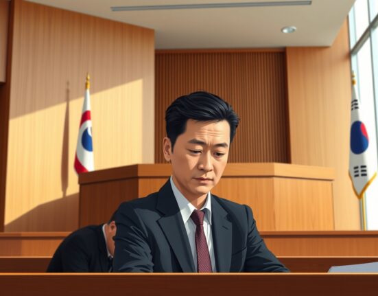 Aha Group executives in South Korean courtroom during cryptocurrency fraud appeal sentencing