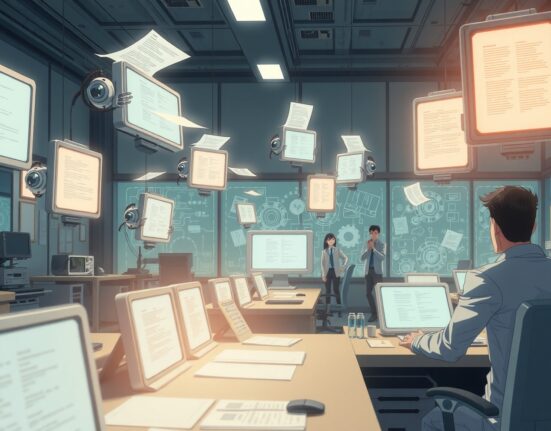 AI agents struggling with workplace tasks in professional office environment, Apex-Agents benchmark results visualization