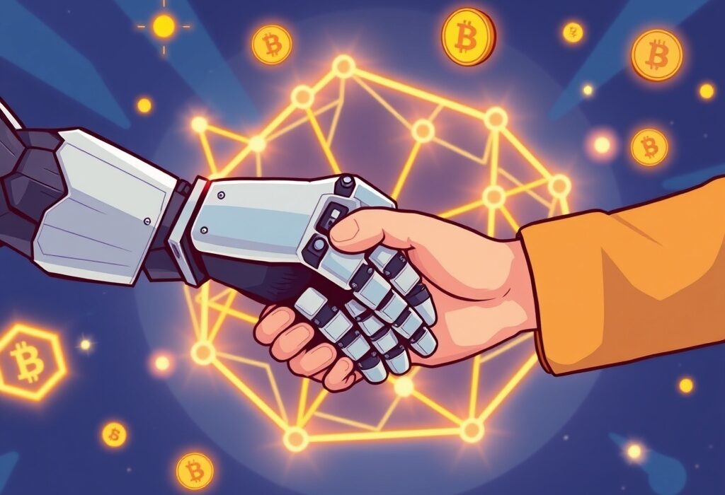 An AI blockchain startup receiving significant funding, symbolizing growth and innovation in the decentralized tech space.