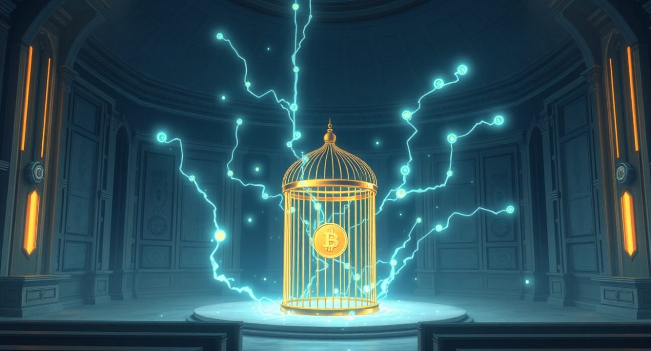 Courtroom sentencing for a $13.8 million AI cryptocurrency trading fraud scheme.