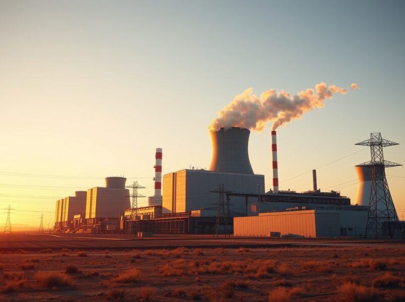 Industrial natural gas power plant and data center complex built to fuel artificial intelligence computing demands.