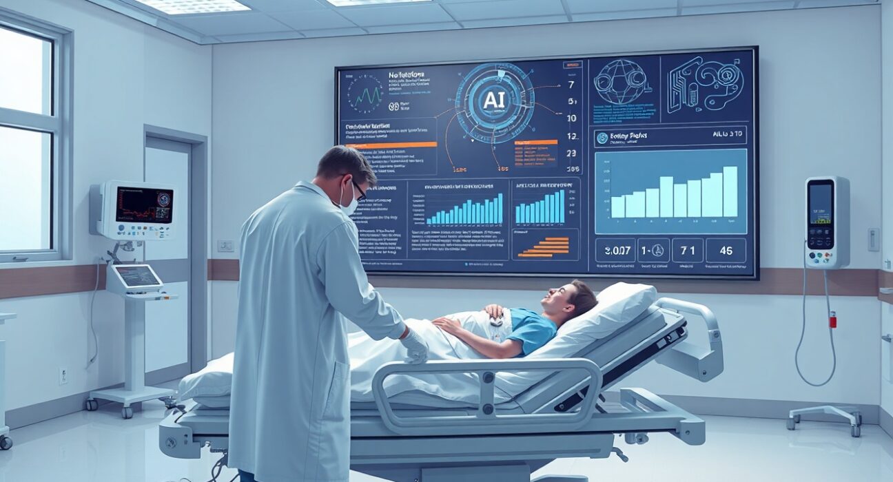 AI diagnosis accuracy in emergency room setting with doctor and patient