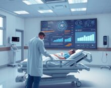 AI diagnosis accuracy in emergency room setting with doctor and patient