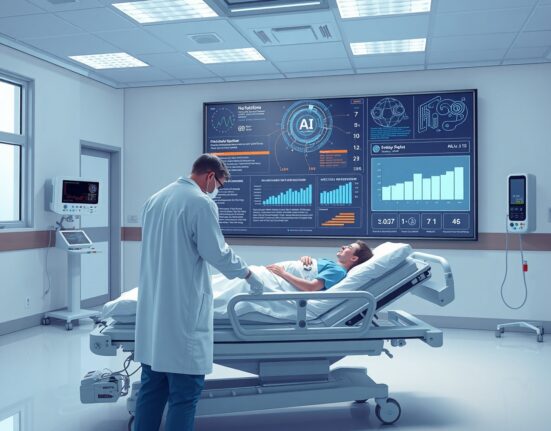 AI diagnosis accuracy in emergency room setting with doctor and patient