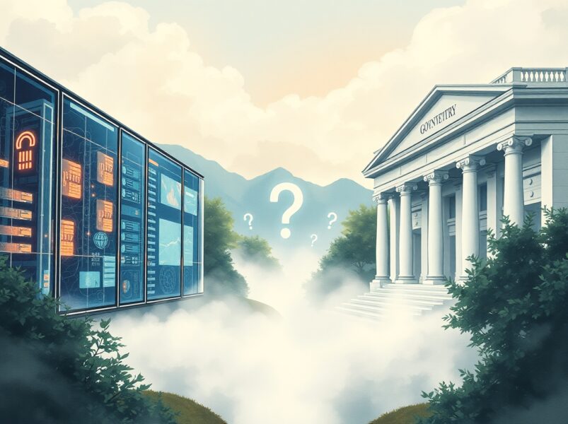 AI government collaboration gap between tech innovation and policy planning with ethical implications