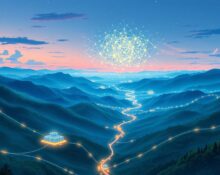 Illustration of massive AI infrastructure and data center investments powering the artificial intelligence boom.