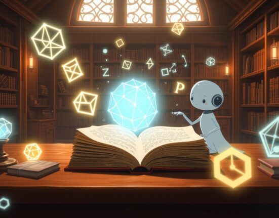 AI mathematics breakthrough solving complex problems in a conceptual library setting