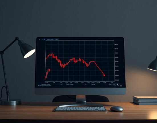 Cryptocurrency price chart showing a sharp decline, representing AKE token sell-off.