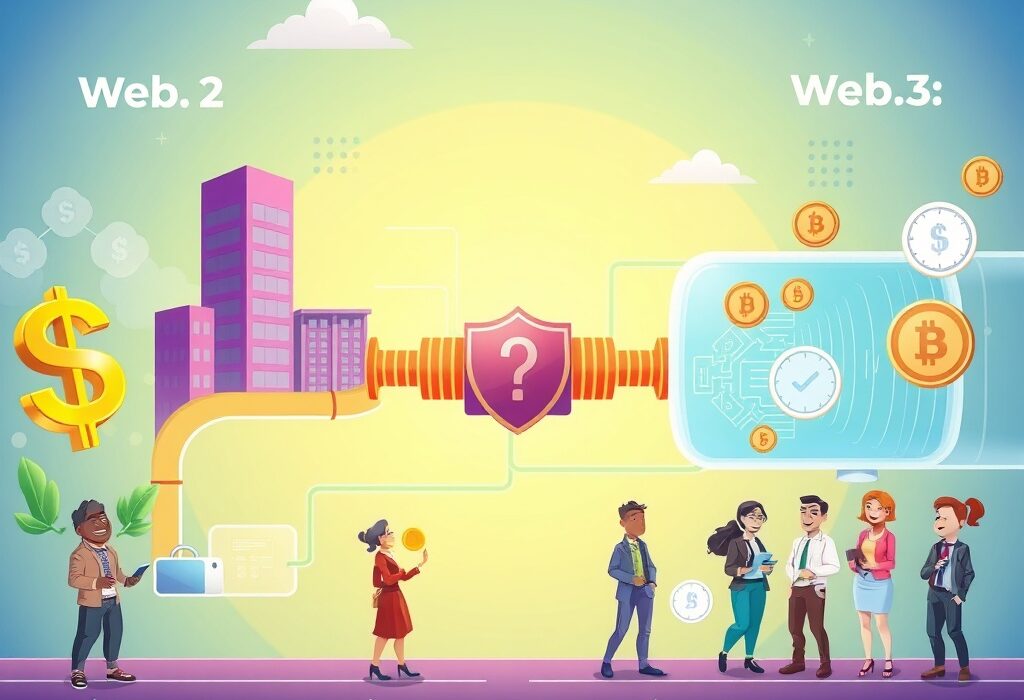 Cartoon illustration of Aleo's private crypto payroll service securely processing payments for businesses, ensuring data privacy.