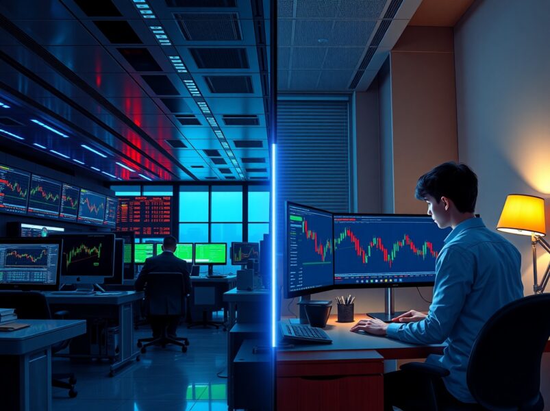 Algo trading debate in FX market shows split between bank trading floor and nonbank home office, highlighting liquidity shift.