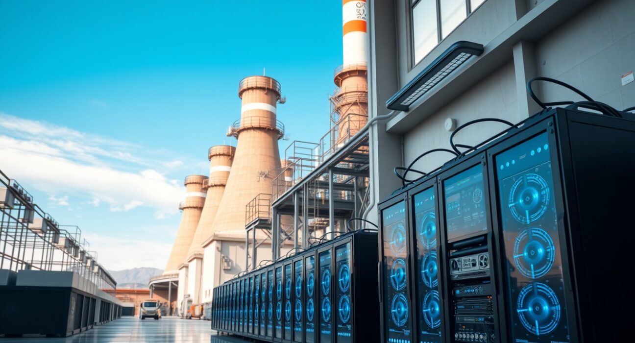 Bitcoin mining rigs inside a decommissioned gas power plant in Cochabamba, Bolivia