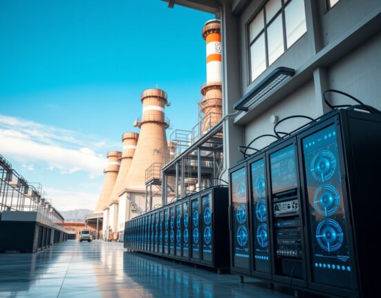 Bitcoin mining rigs inside a decommissioned gas power plant in Cochabamba, Bolivia