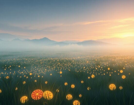 Visual metaphor for altcoin elimination prediction showing few surviving cryptocurrencies among many failed ones.