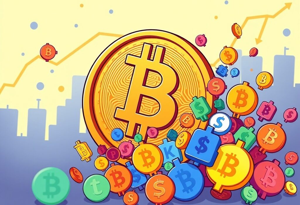 Illustrates the shift in crypto market power, with Bitcoin's dominance waning as altcoins surge, signaling a potential altcoin season.