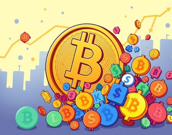 Illustrates the shift in crypto market power, with Bitcoin's dominance waning as altcoins surge, signaling a potential altcoin season.