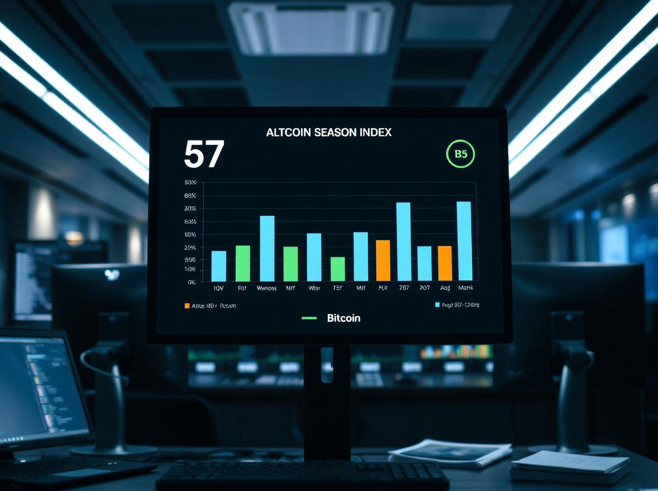 Altcoin Season Index Holds Steady at 57 as Market Sentiment Remains Neutral