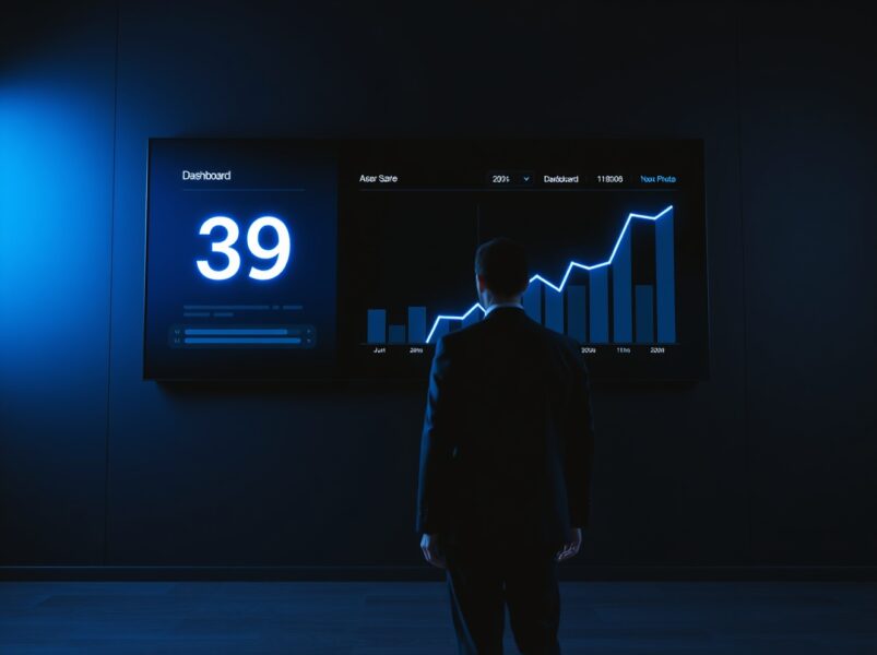 Altcoin Season Index dashboard displaying a score of 39, with a glowing upward trend, indicating a shift in cryptocurrency market dynamics.