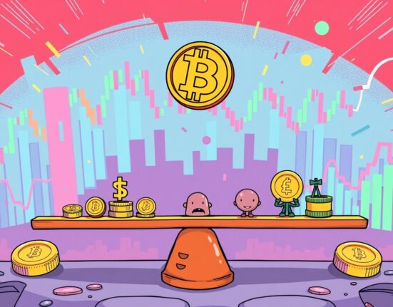 Altcoin Season Index visualization showing Bitcoin dominance over smaller cryptocurrencies in market performance