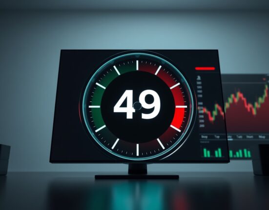 The Altcoin Season Index gauge showing a reading of 49 on a financial analytics dashboard.