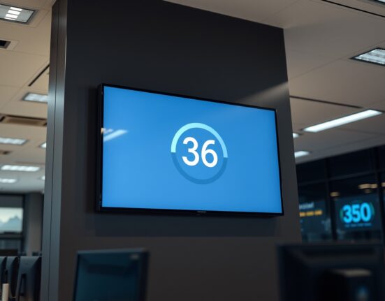 Altcoin Season Index reading 36 on a digital display in a modern trading office