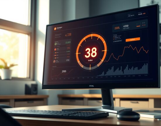 Financial dashboard displaying the Altcoin Season Index at 38, indicating current cryptocurrency market conditions.