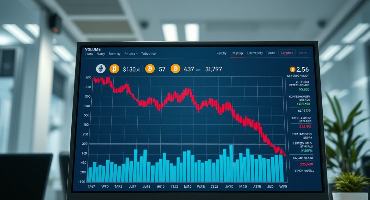 Analysis of declining cryptocurrency trading volume impacting altcoin market performance