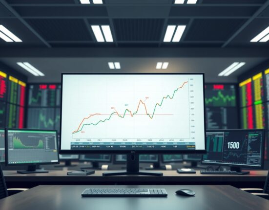 Financial chart showing nine altcoin lines outperforming Bitcoin, representing market thematic rotation.