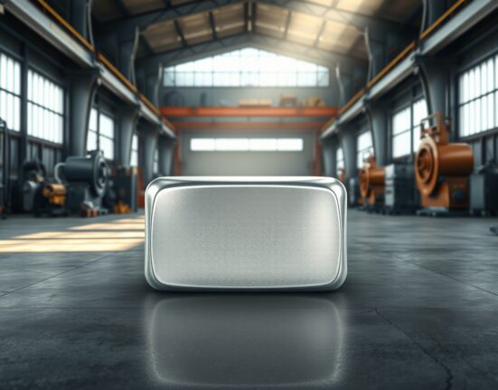Aluminium supply shock analysis showing industrial production of aluminium ingots in modern facility.