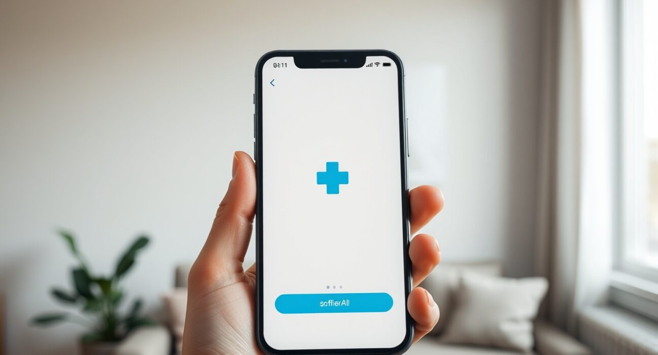 Amazon Health AI assistant interface on a smartphone, representing the new healthcare technology launch.