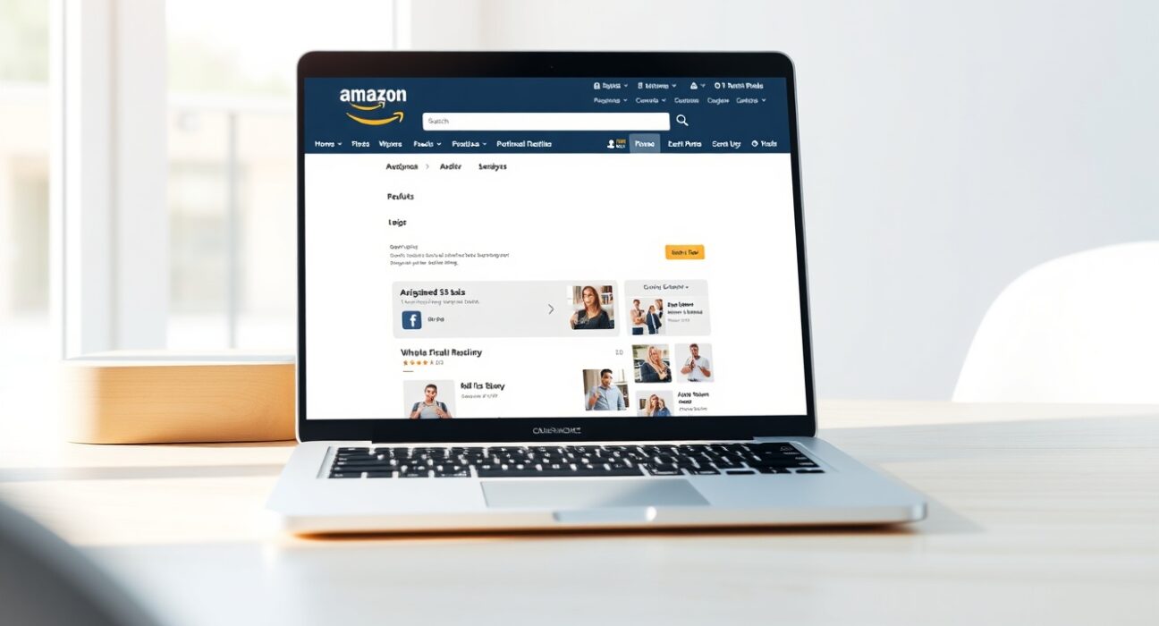 Amazon Shop Direct program interface showing product search with external retailer integration.